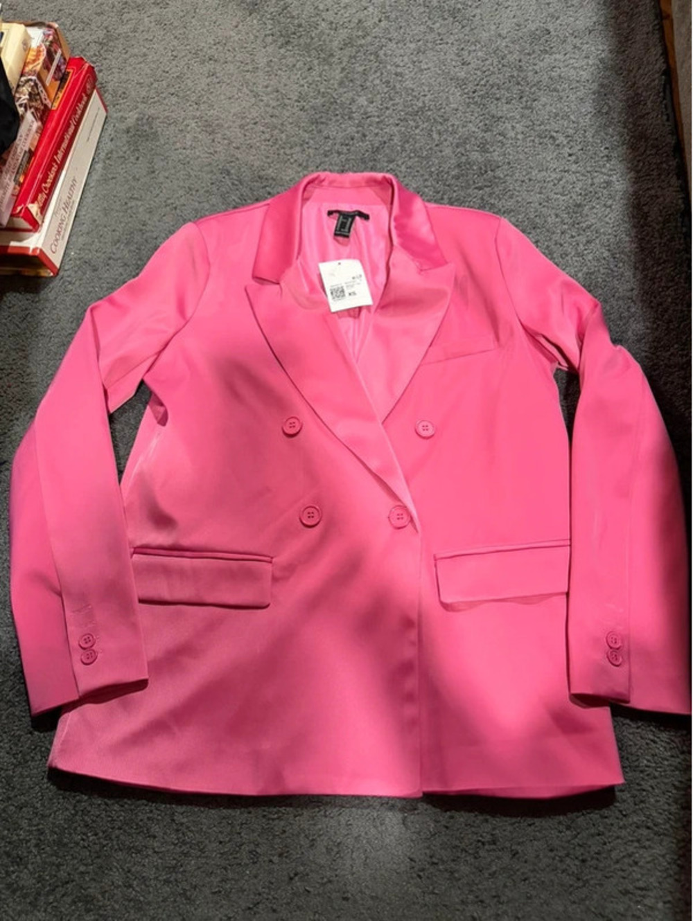 Forever 21 Hot Pink Double Breasted Blazer XS NWT Barbiecore